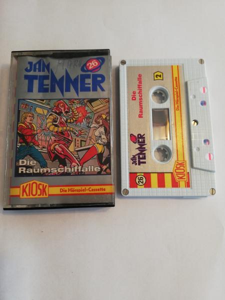 Jan Tenner Folge 26 Die Raumschiffalle 5-fach Silber geschraubt Weiß mit Silbernen Aufkleber 4.27726 CD Kiosk(Frontcover beschrieben)